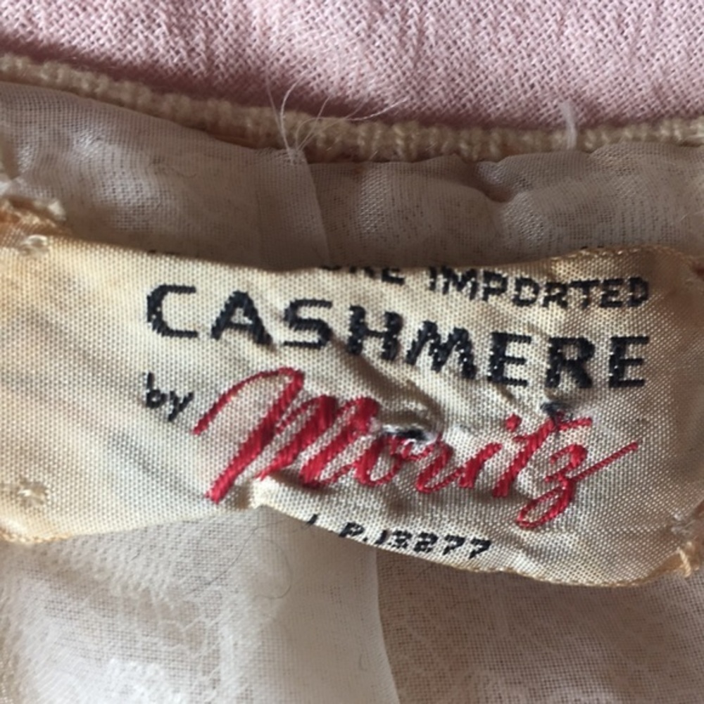 Vintage CASHMERE BY MORITZ cream‎ cardigan sweater - Picture 10 of 10